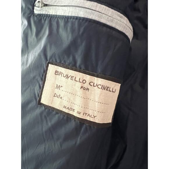 $7000 Brunello Cucinelli Brown Leather Puffer Jacket Removable Hood Men M/L - Picture 5 of 12